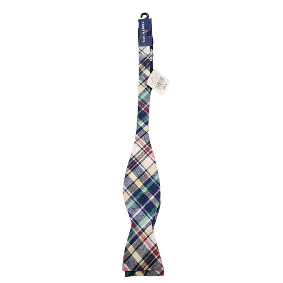 Saddlebred Plaid‎ Navy and Green Bow Tie - NWT - Picture 1 of 2